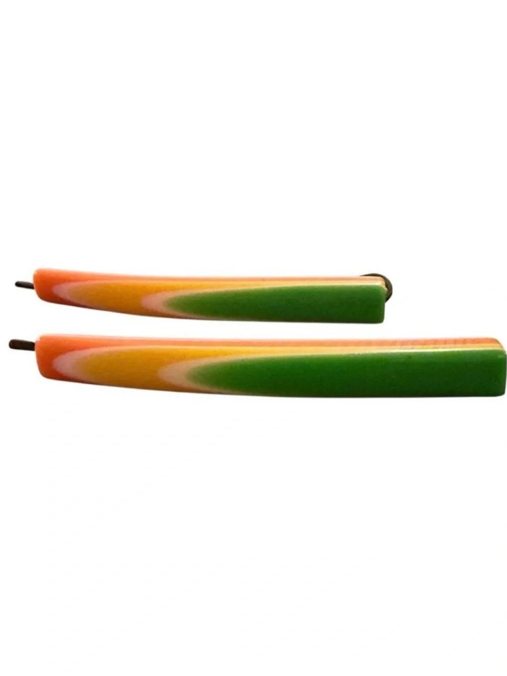 1970’s Vintage Multi Colored Thick Plastic Bobby Pins, Retro Design